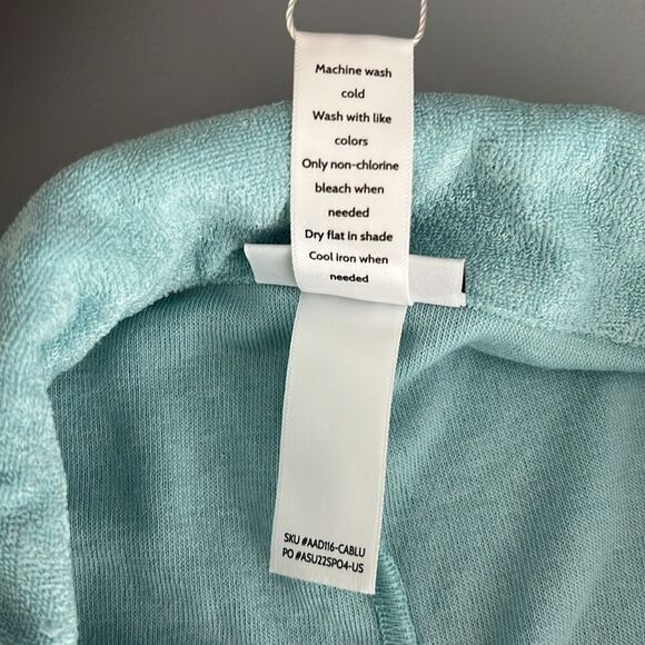 NWT Andie Swim The Palma Terry Button- Up Romper in Cablu Size S - Picture 6 of 7